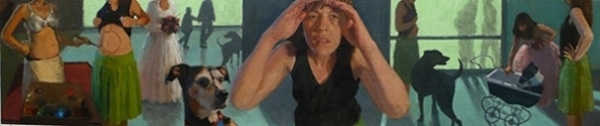 Nicole McCormick Santiago, Lost, 2010, Oil on Panel, 12x58 inches